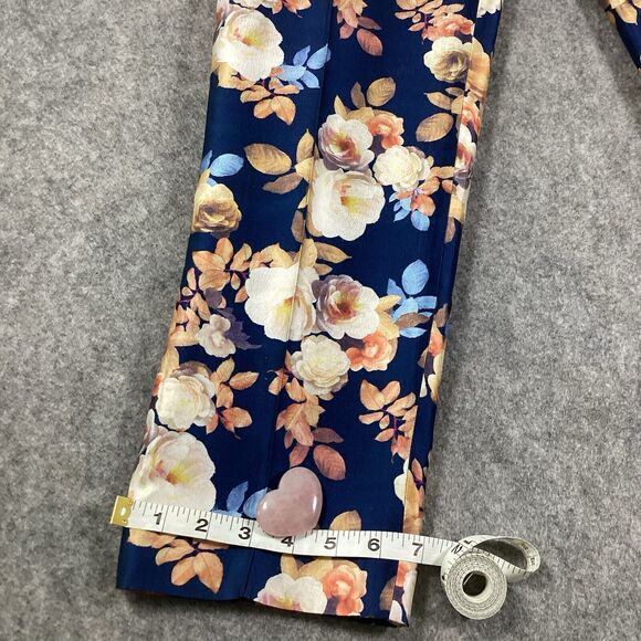 J. Crew Collection Silk Antique Floral Poppy Shantung Trouser Pants Size 4 - Picture 8 of 13